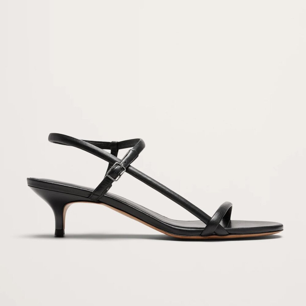 BANANA REPUBLIC | Black Strappy Kitten-Heel Sandal